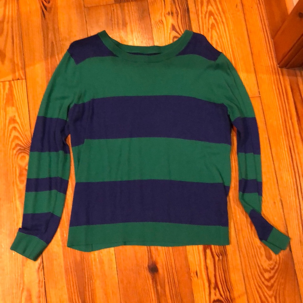 BlueGreen striped sweater